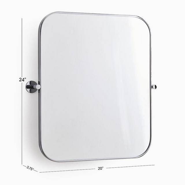 Metal Frame Pivot Wall Mirror, Chrome