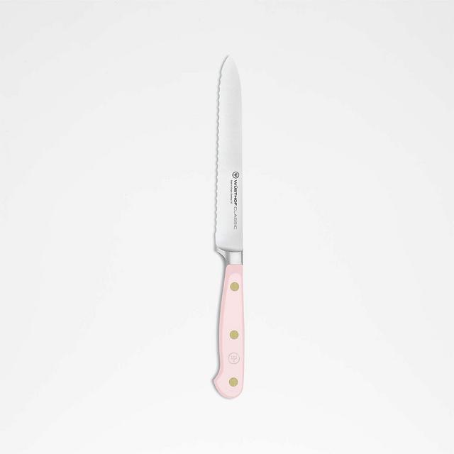 Wusthof Classic Color Pink Himalayan Salt 5" Serrated Utility Knife
