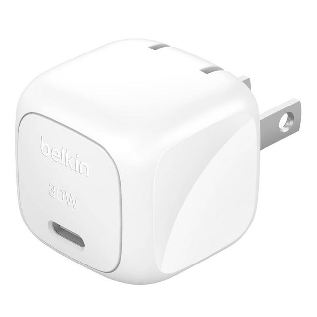 Belkin 30W USB-C Wall Charger - White: Quick Charge, Compatible with Apple & Samsung