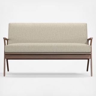 Cavett Wood Frame Loveseat