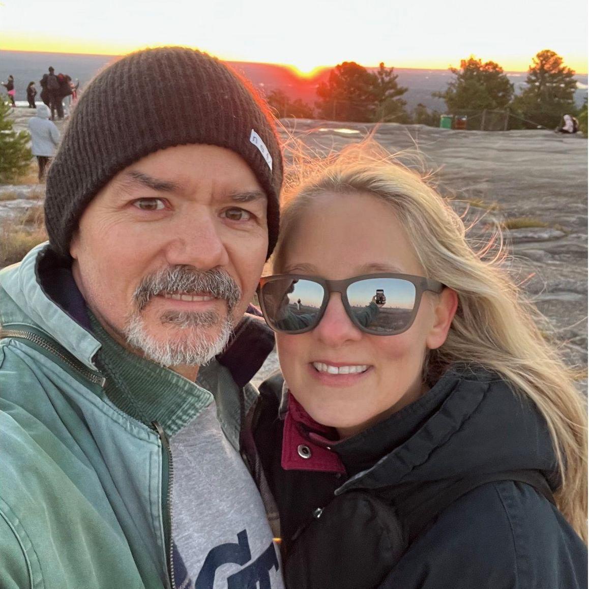 Sunrise at Stone Mountain was amazing!!!  And yes...I was forced to wear a GA Tech shirt but I owed her for the UGA game! haha