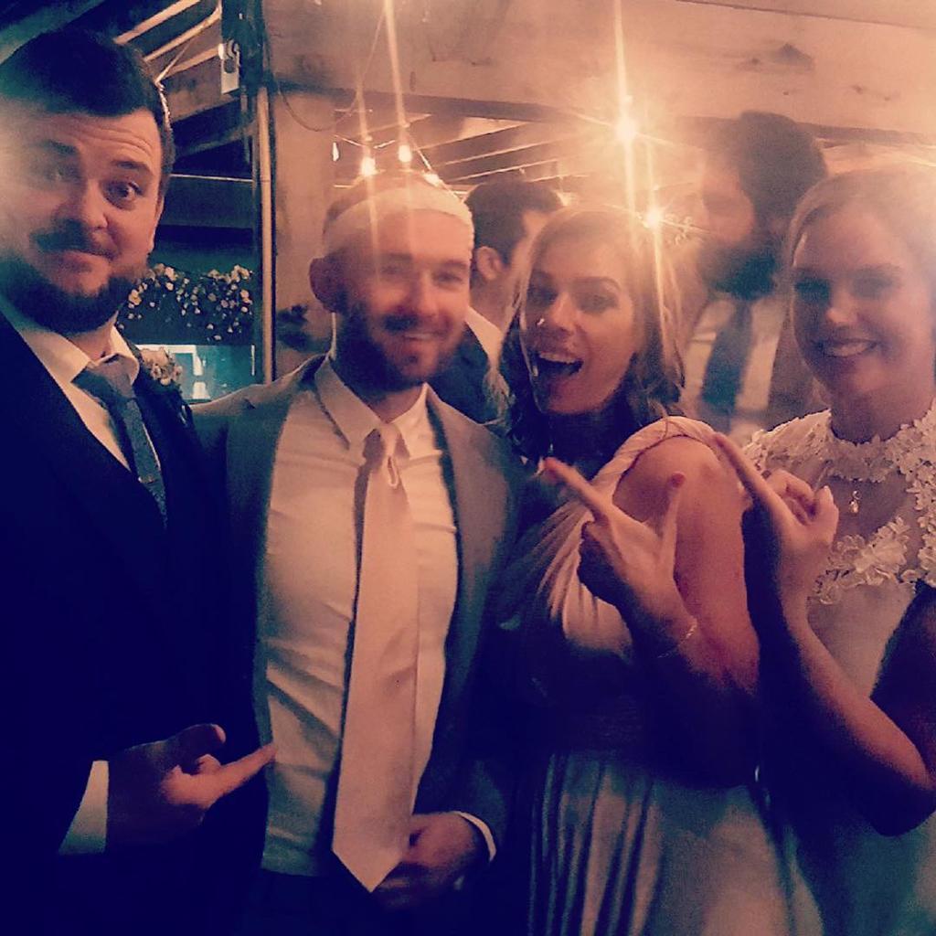 When you know, you know - Someone caught the garter at the Fredi Wedding!