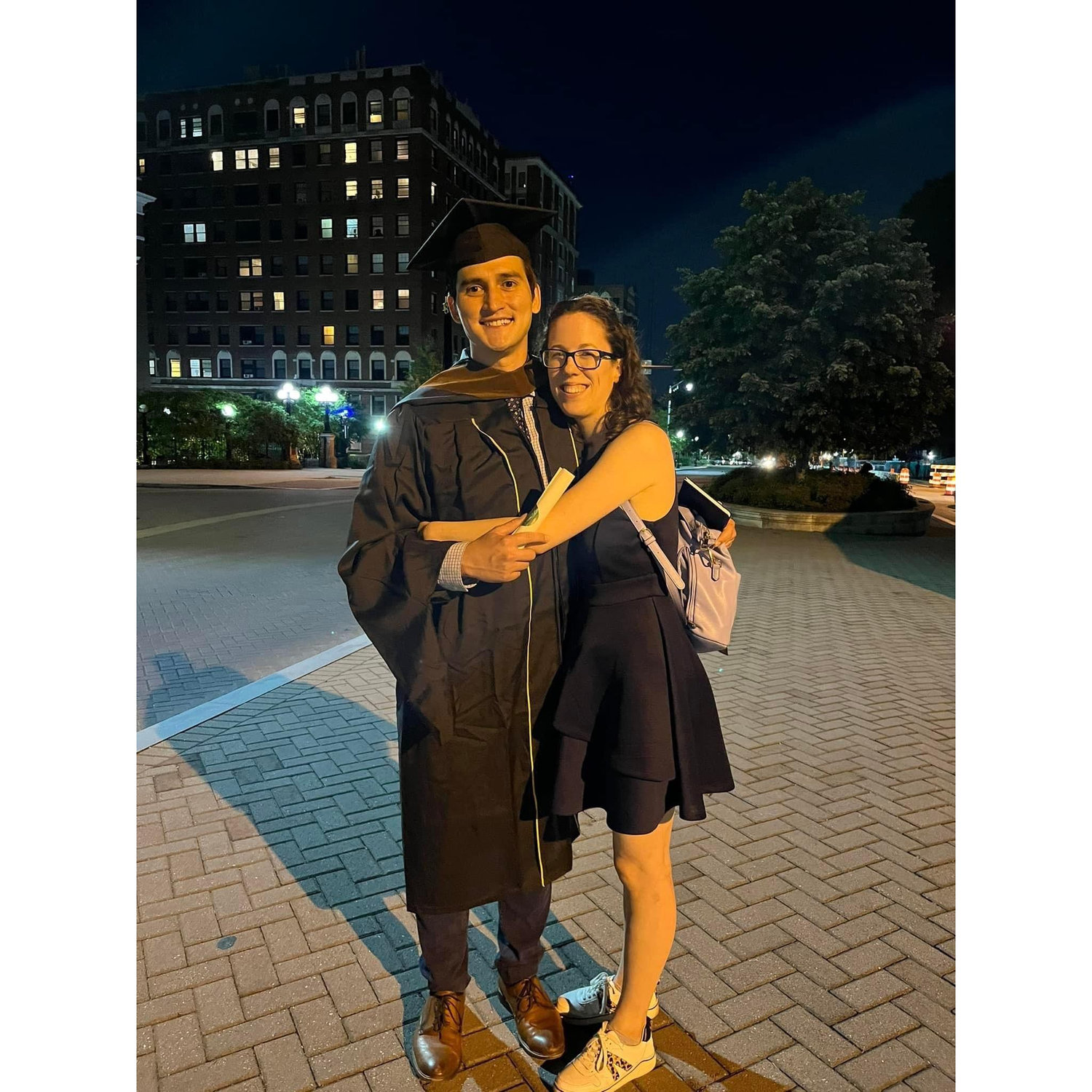 At Eric's masters graduation at Johns Hopkins