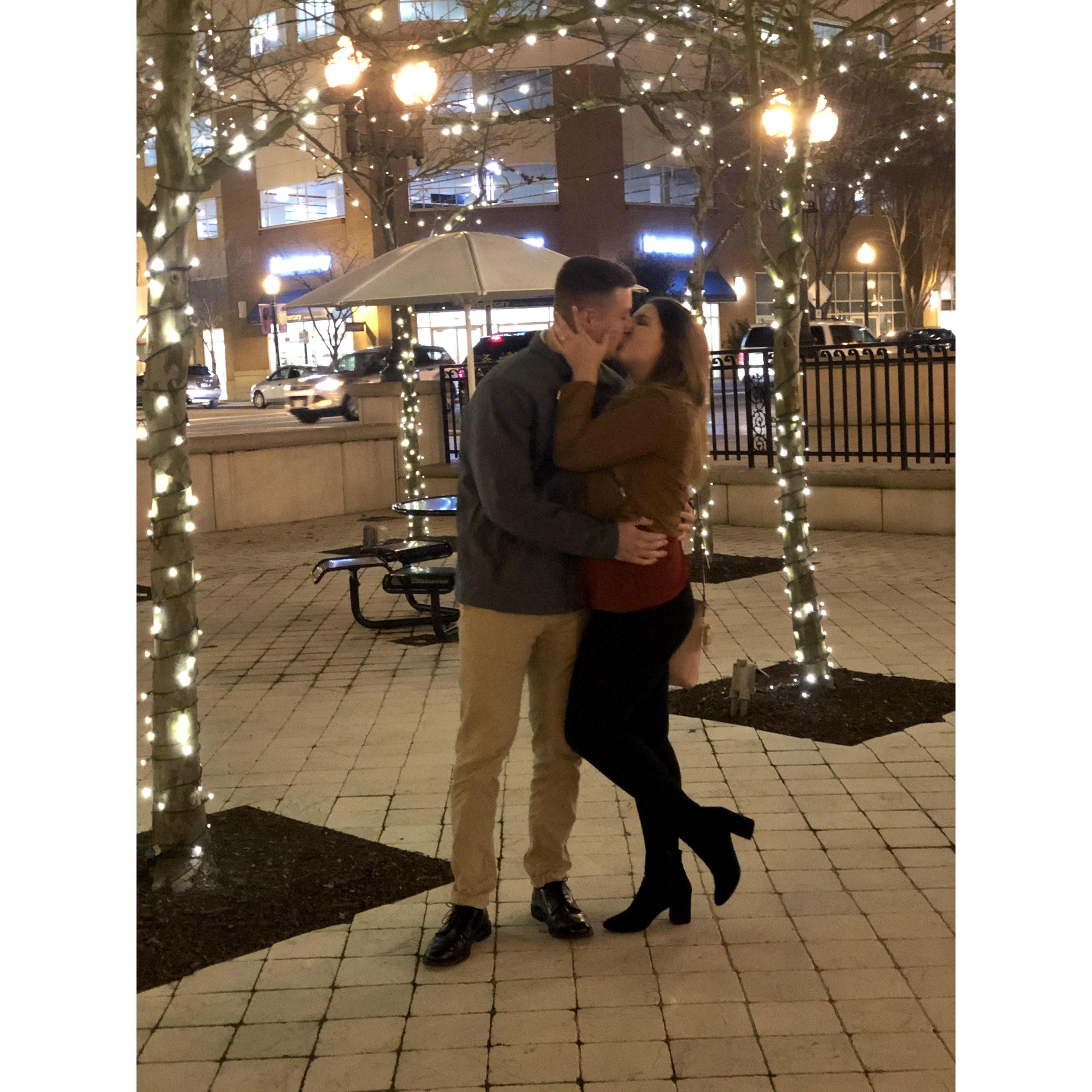 The night we got engaged! February 21, 2020
