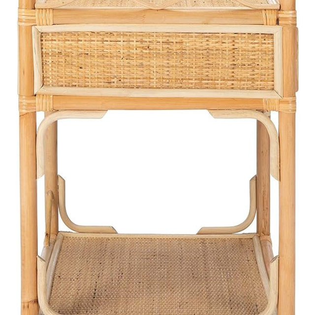 Safavieh Home Collection Rumi Natural Rattan 1-Drawer 1-Shelf Nightstand
