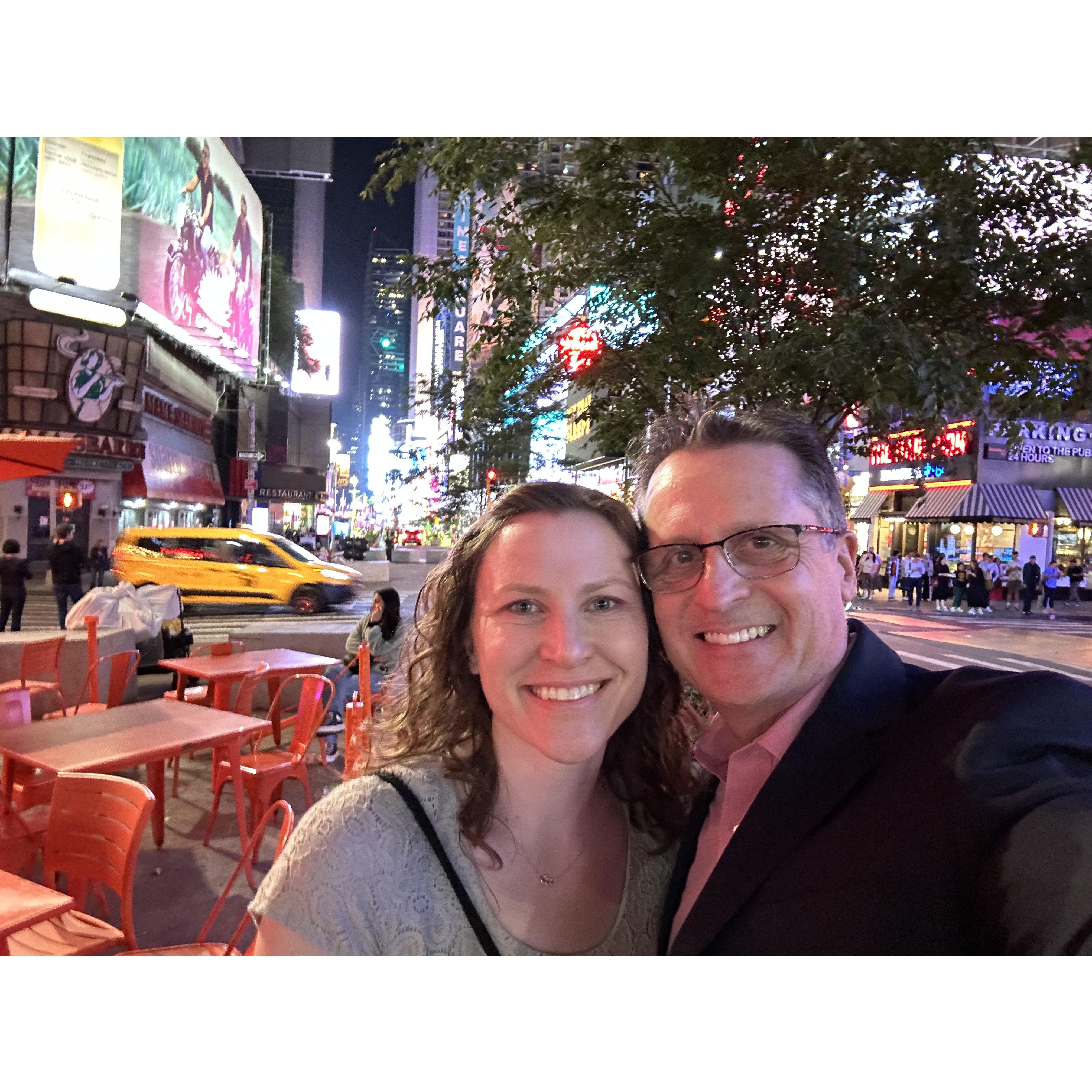 Times Square after seeing Wicked on Broadway