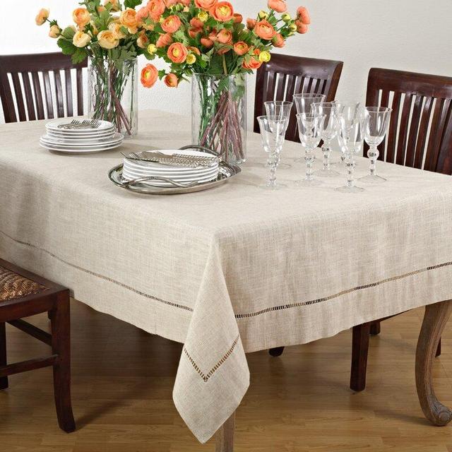 Parthenia Hemstitched Tablecloth