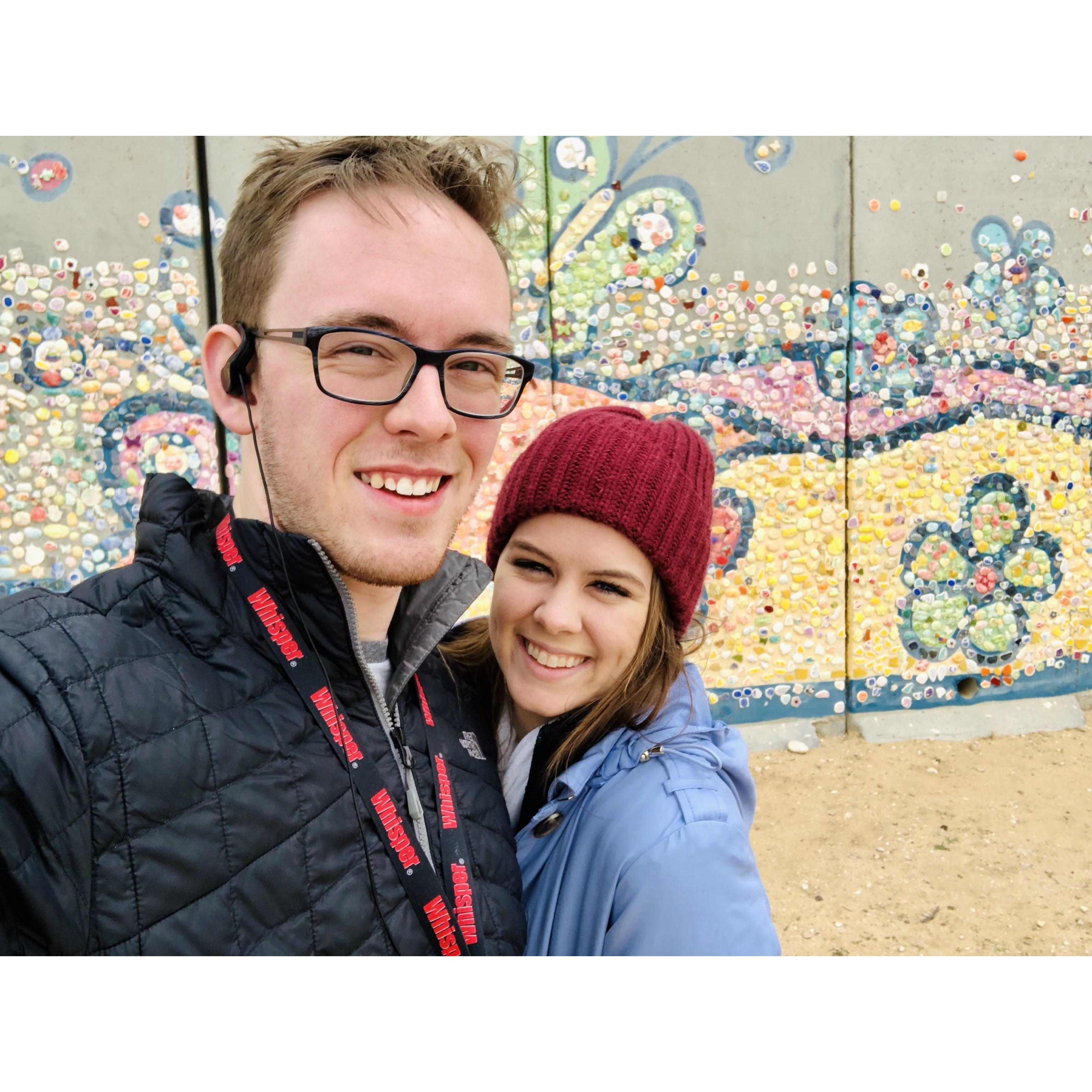 01  . 04 . 20 
Standing at the border wall of the Gaza Strip and Israel. A very moving and surreal moment for both of us.