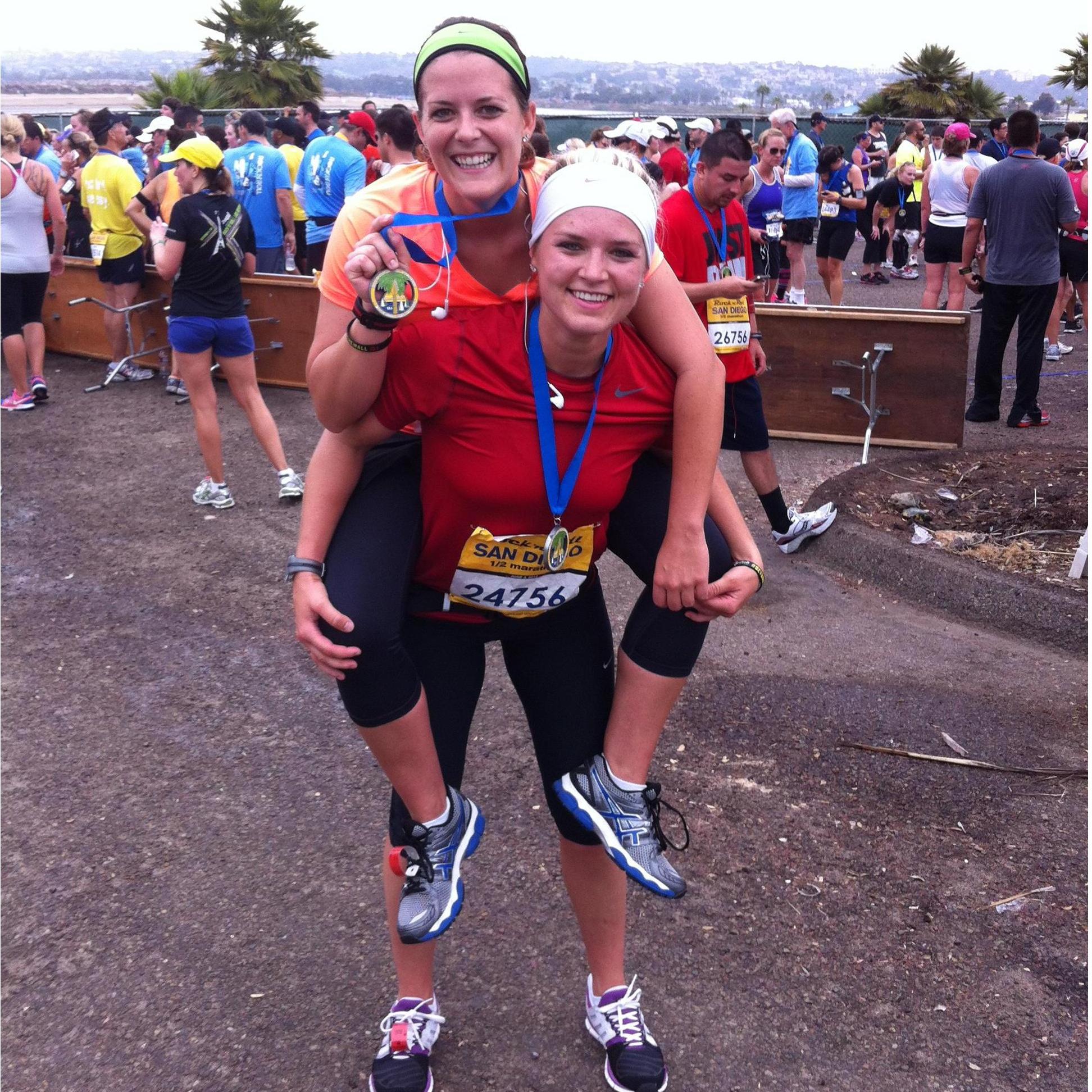 Post-Run Pic after we completed our 1st Half Marathon together in San Diego.