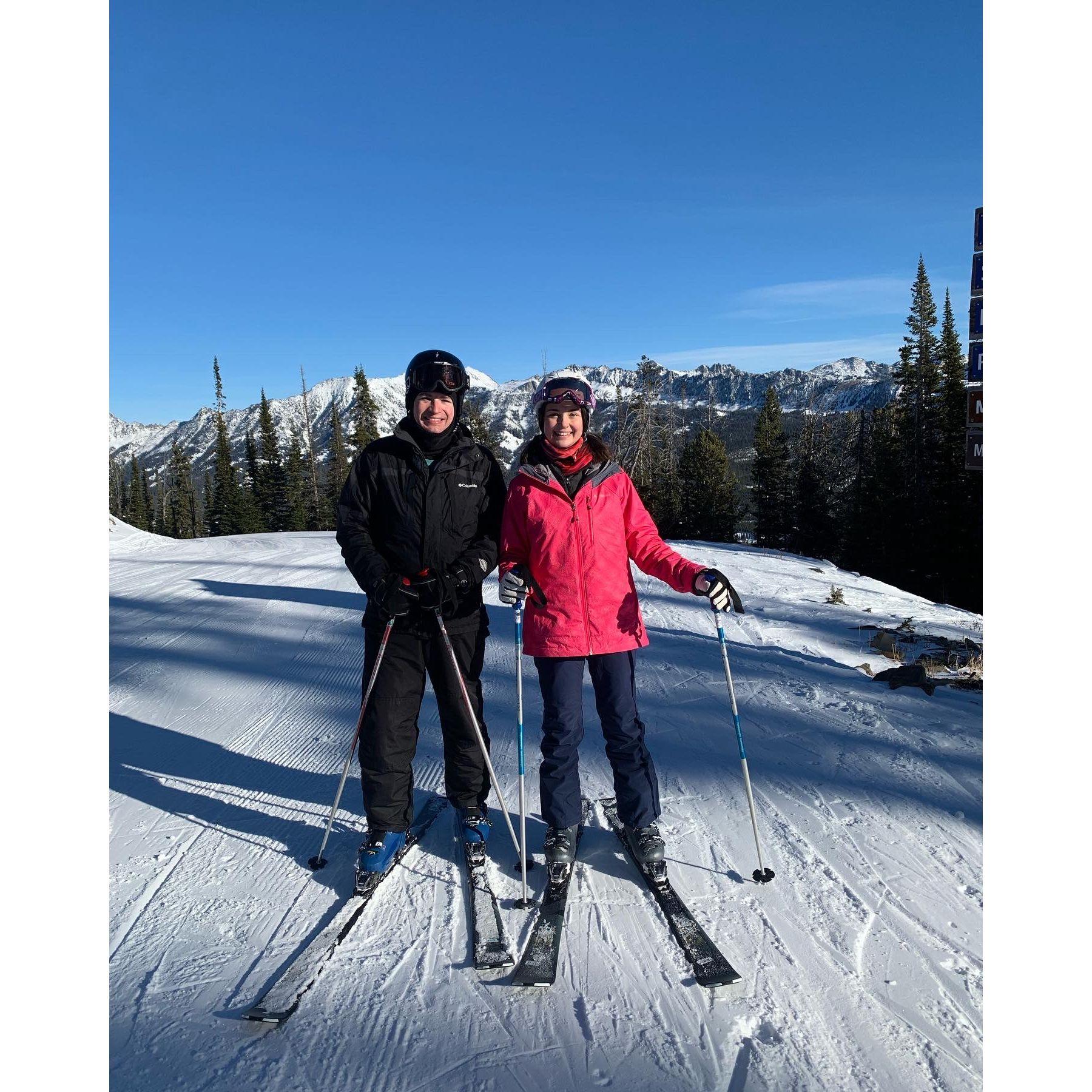 Skiing with the Hunters in Big Sky, MT in 2022