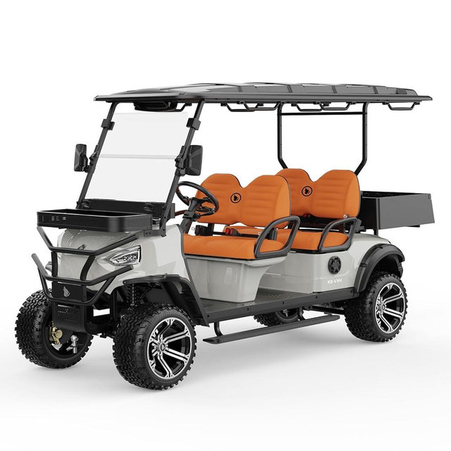 ATS POWER 4-Seater Electric Shuttle Golf Cart 48V 5KW IP67 Waterproof - 25MPH Top Speed 50-60km Range with LED Lights, Disc Brakes & 5-Hour Quick Charging