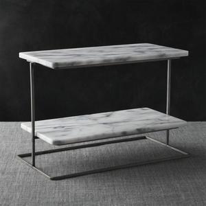 French Kitchen Marble 2-Tier Server