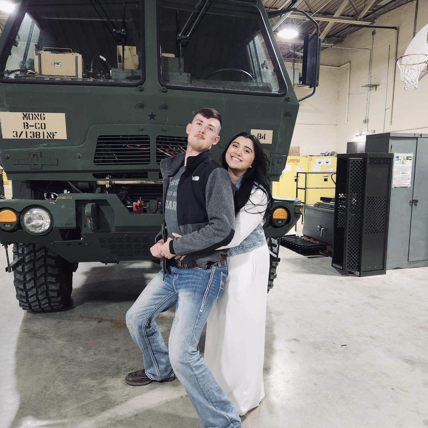 Awkward “high school prom” pose to hide my baby bump!