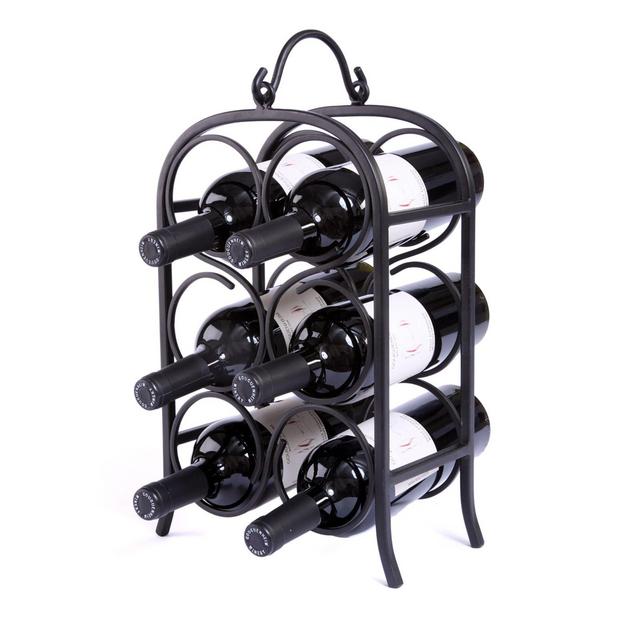 Oenophilia 6-Bottle Wine Arch in Black