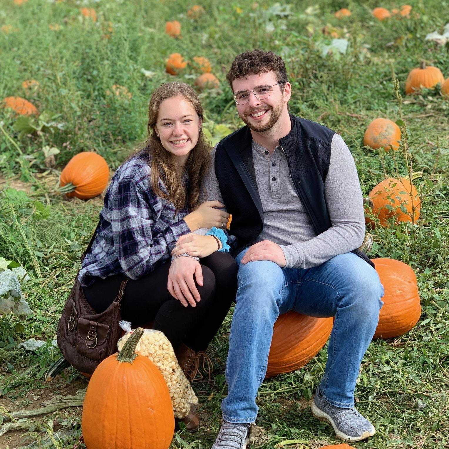 A pumpkin patch date is one of Katie's favorite things in the fall and Scott has always been happy to oblige.