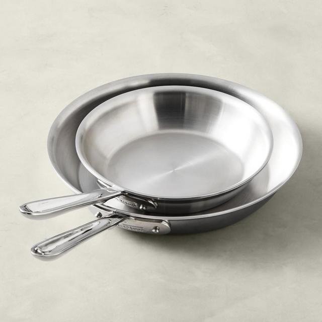All-Clad d5 Stainless-Steel Deep Skillet Set, 8 1/2-Inch & 10 1/2-Inch
