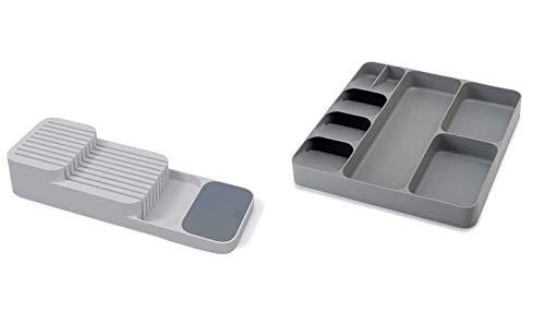 Joseph Joseph DrawerStore Kitchen Drawer Organizer Tray for Cutlery Silverware Sets (Gadget Organizer and Knife Set)
