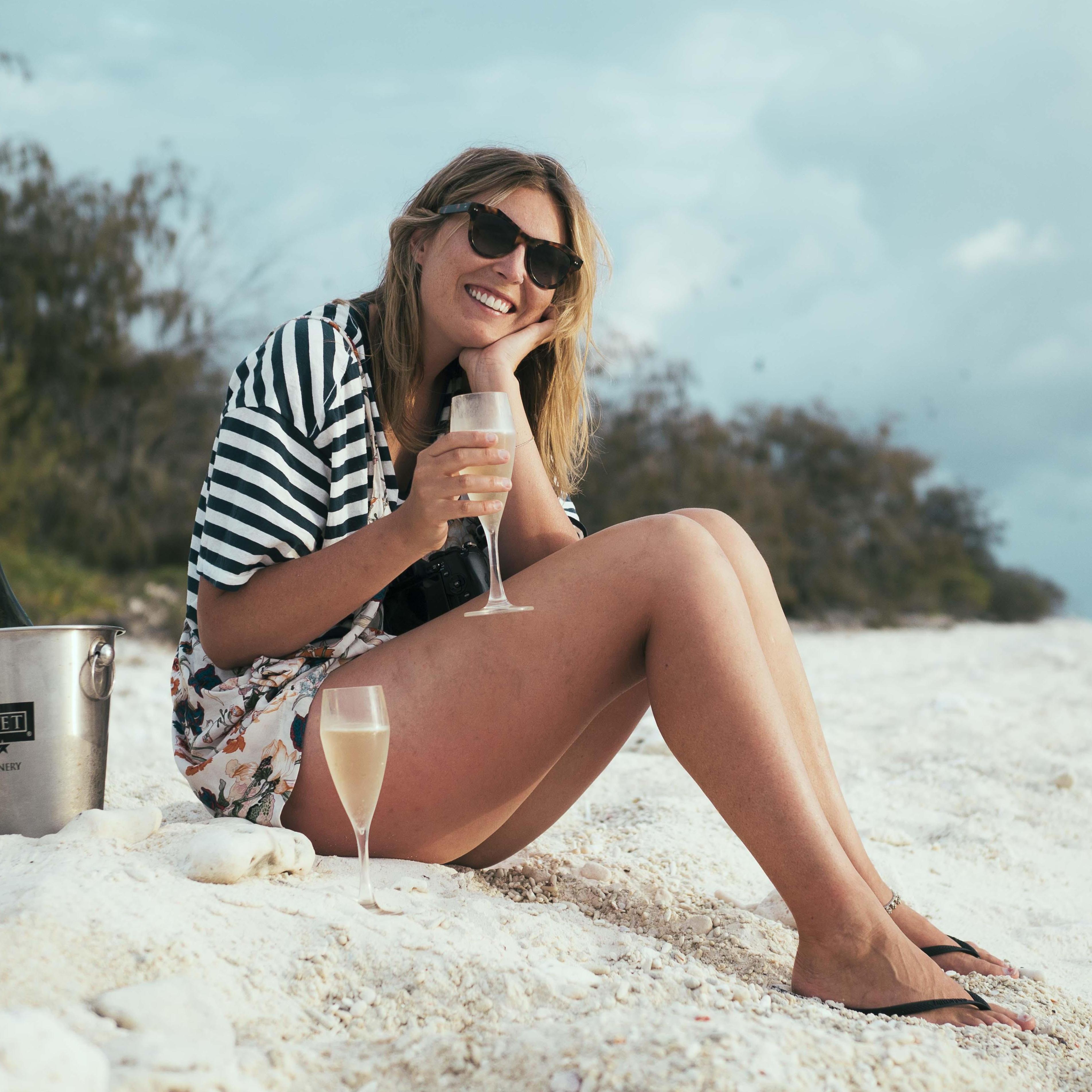 And you can end every. single. day. drinking champs on the beach.
