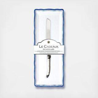Maison Melamine Baguette Tray with Bread Knife Gift Set