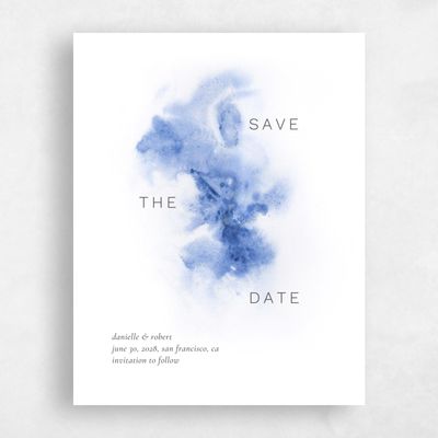Blue Magnet Wedding Save the Date - Bartlett Portrait
