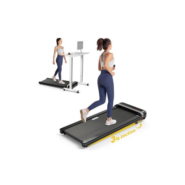 Redliro Walking Pad with Incline Under Desk Treadmill 1 Step Adjust Incline Treadmill for Home Office Portable for Walking Jogging