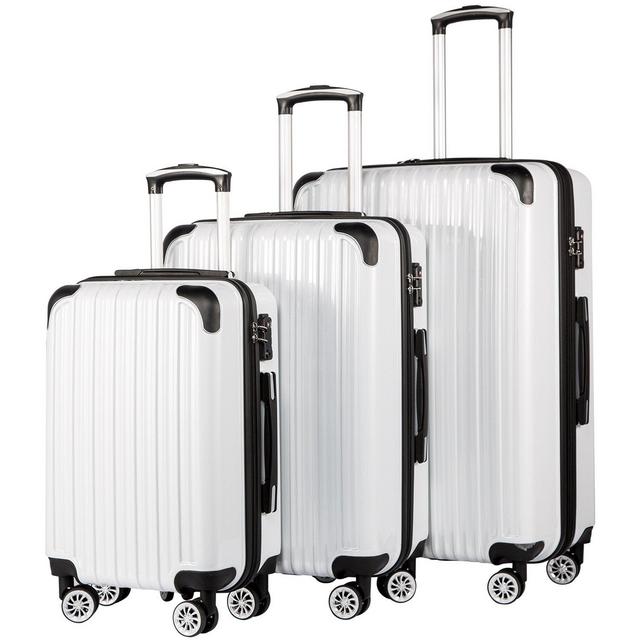 Coolife Luggage Expandable 3 Piece Set