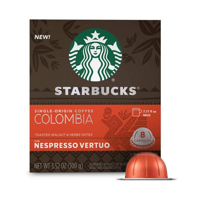 Starbucks for Nespresso Vertuo Single Origin Colombia Medium Roast Coffee - 3.52oz/8ct