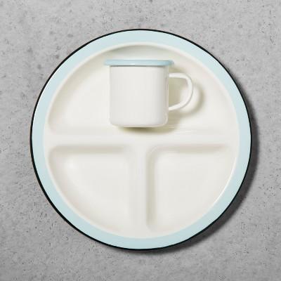 Enamel Kids Divided Plate & Cup Black/Blue - Hearth & Hand™ with Magnolia