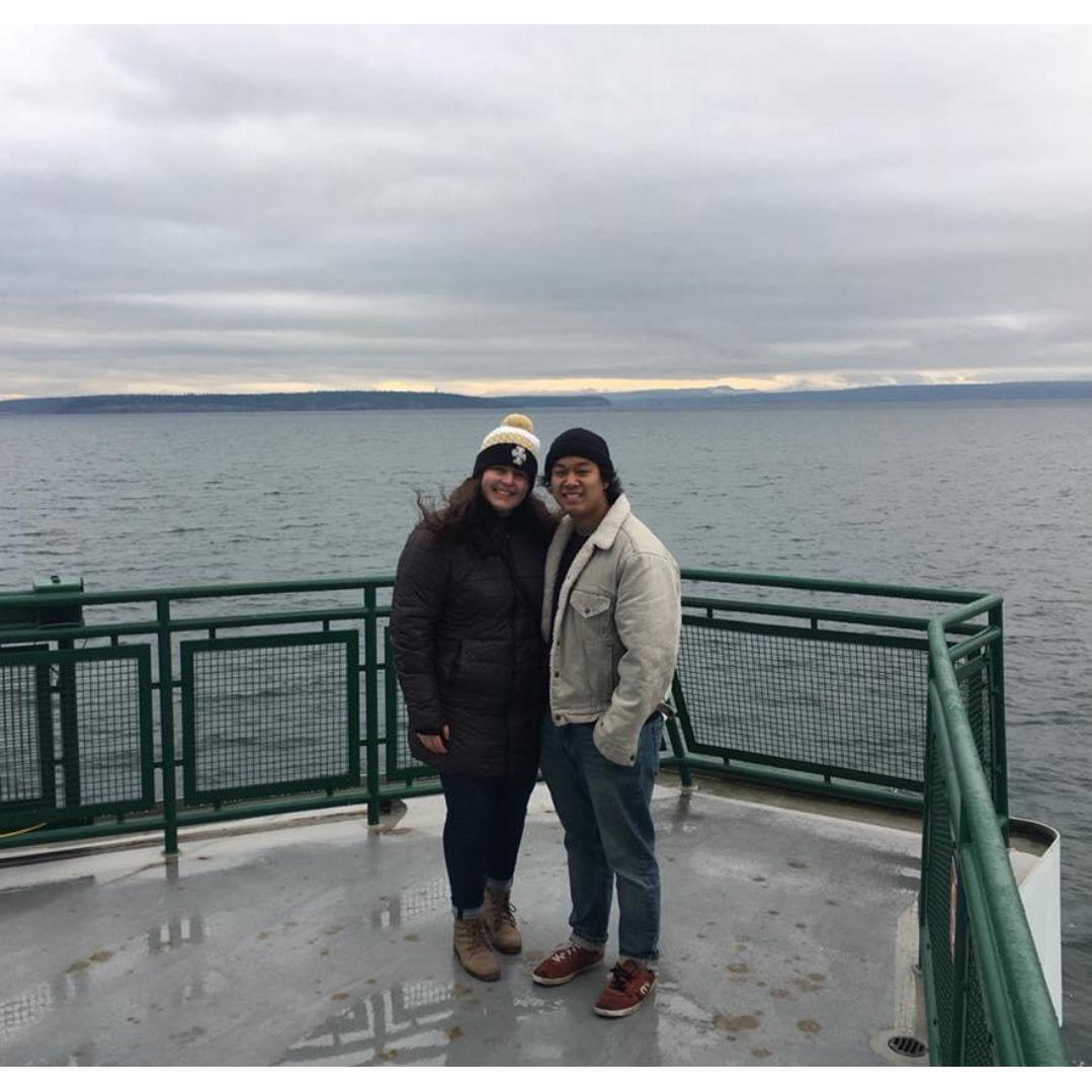The ferry to Port Townsend for the first time together.