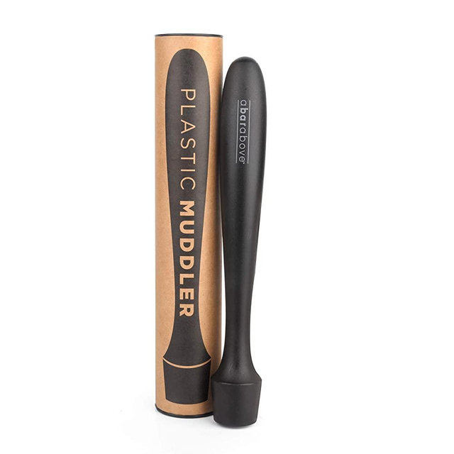 Cocktail Muddler - Dishwasher Safe, Ergonomic Drink Muddler for Home bars and Professional Bartenders (Black, Plastic) - A Bar Above