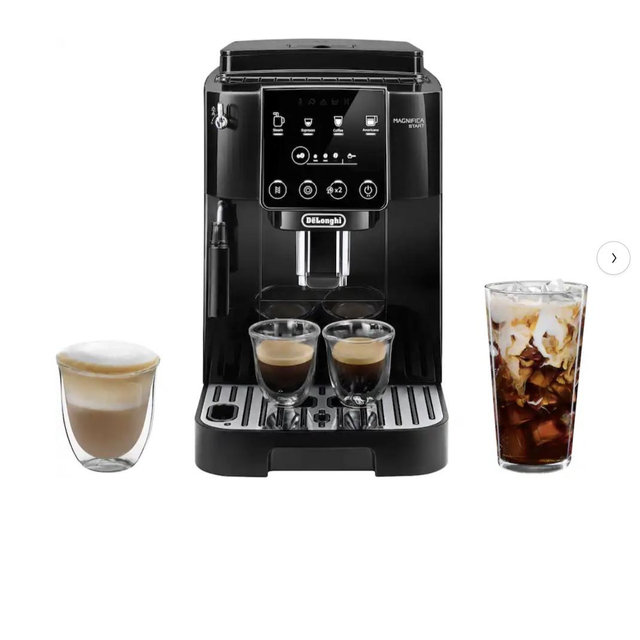 De'Longhi - Magnifica Start Automatic Coffee & Espresso Machine with Milk Frother for Hot & Iced Lattes, Coffee, & More ECAM22022B - Black