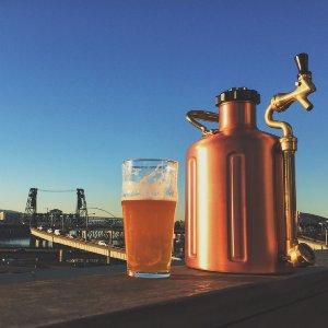 uKeg 128 Pressurized Growler for Craft Beer - Copper