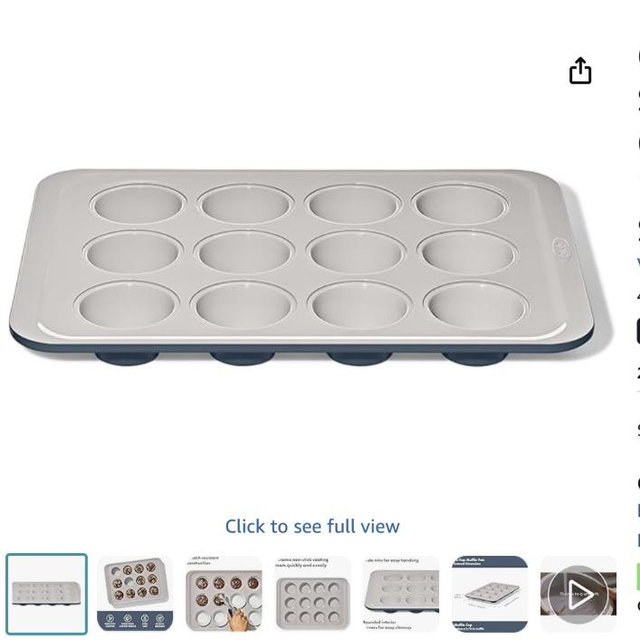 OXO Good Grips Non-Stick Pro Ceramic Coated Metal Bakeware 12 Cup Muffin Pan – Storm Blue