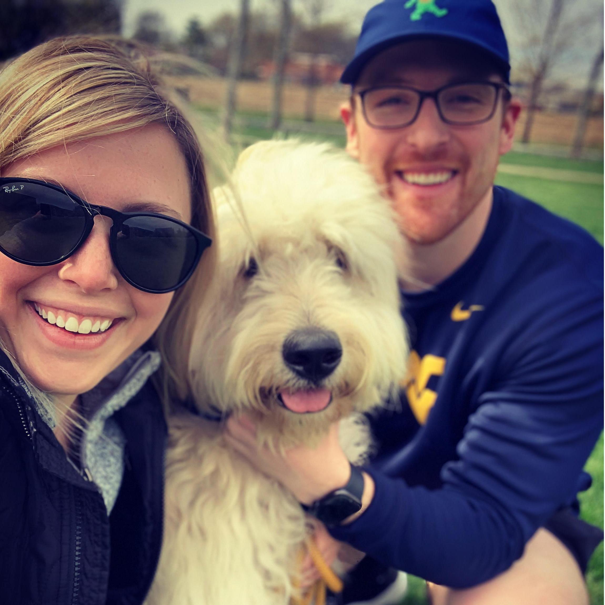 One of our main quarantine activites has including taking Mr. Biscuits on many long walks in our neighborhood daily.