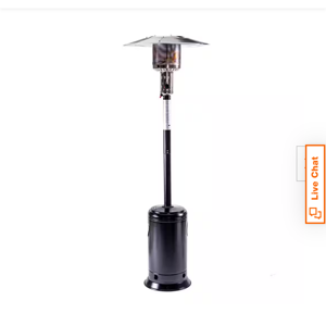 47,000 BTU Hammered Black Propane Outdoor Flame Patio Heater
