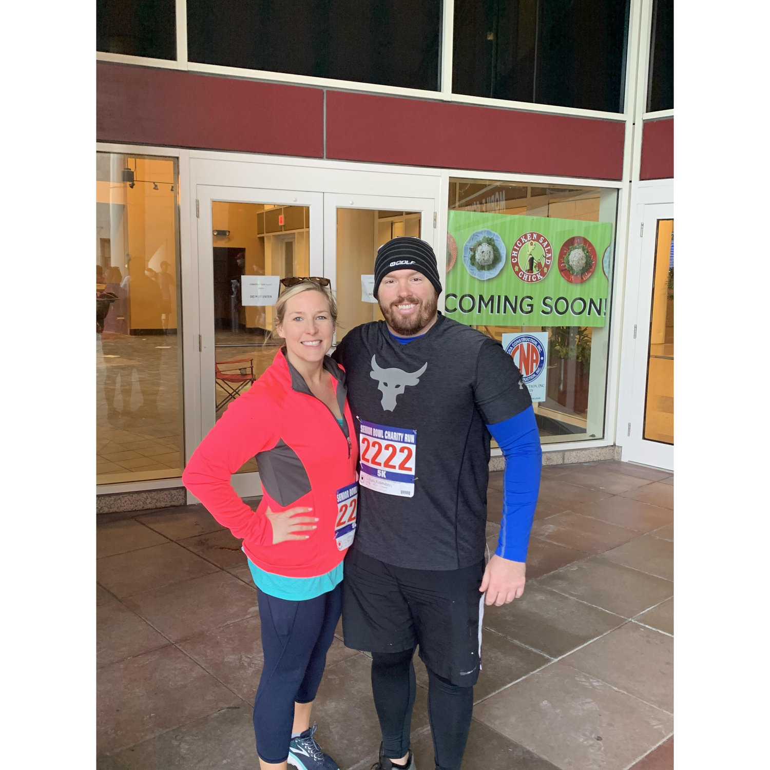 The Senior Bowl 5k in Downtown Mobile was our first 5k together and Lauren's first official 5k.