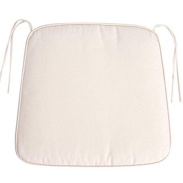 Classic Dining Chair Cushion, Small, Twill Ivory