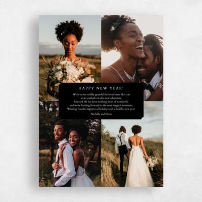 Black Standard Holiday Card - Delilah