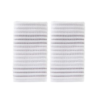 2pc Tie Dye Stripe Hand Towel Bath Towels Sets Gray - Saturday Knight Ltd.