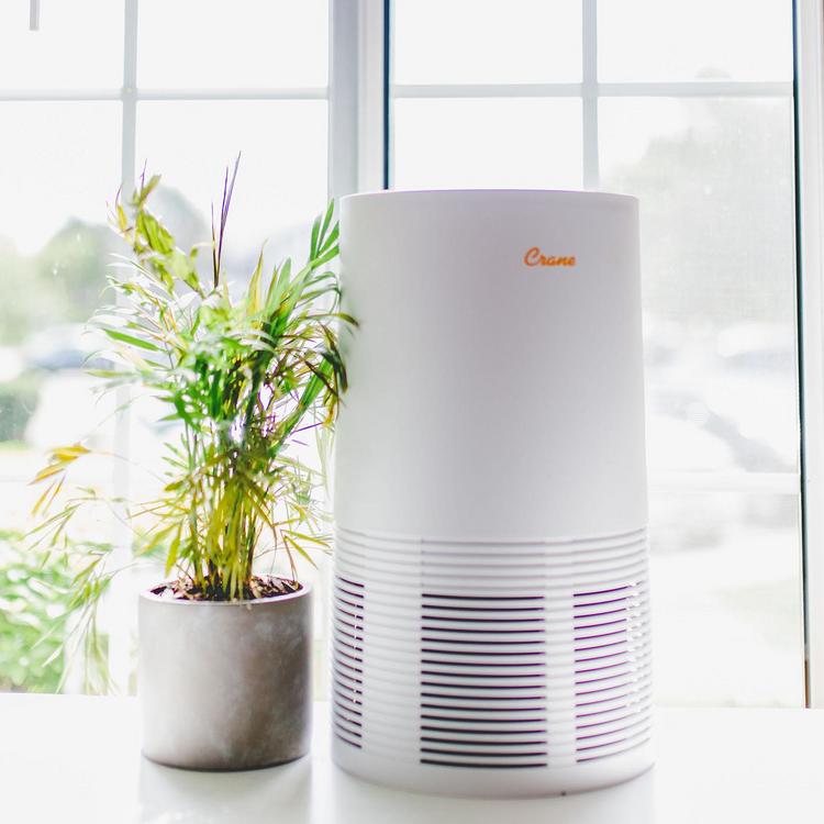 Crane USA, Premium True HEPA Air Purifier with Germicidal UV Light