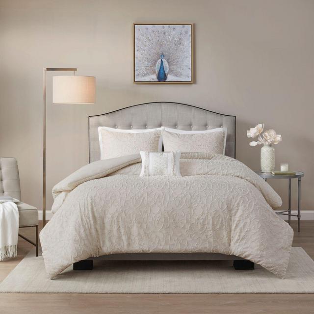 Madison Park Florence 4-Piece King/California King Comforter Set in Light Taupe