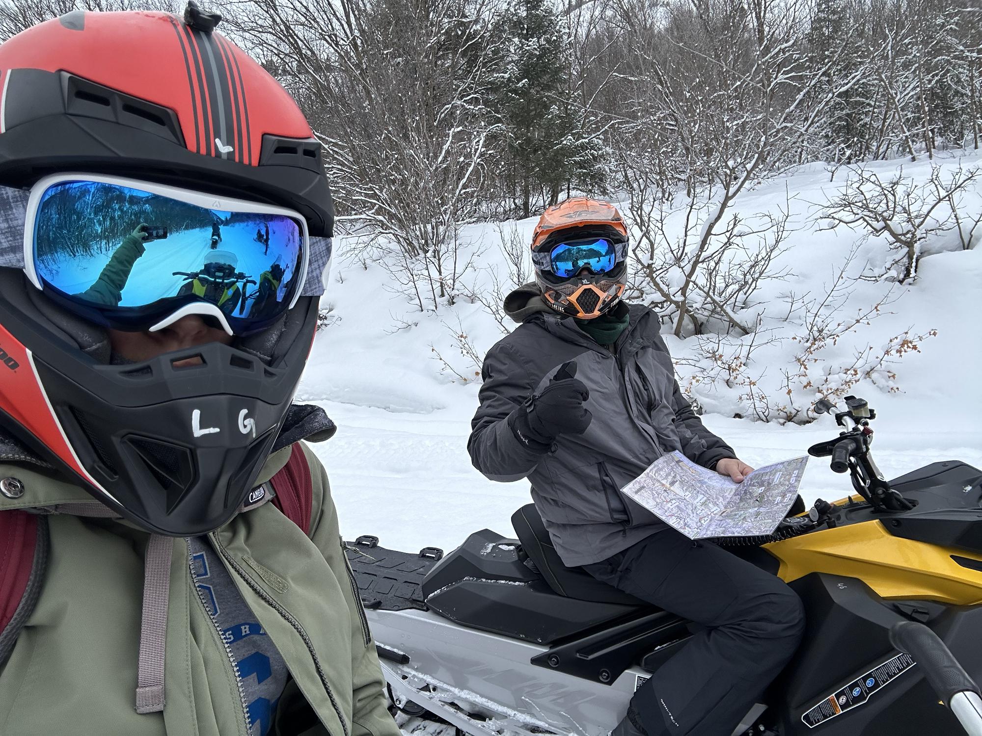 First time snowmobiling together