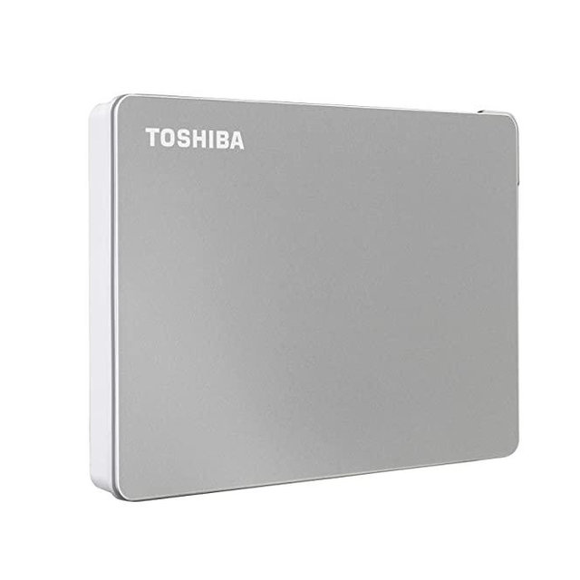 Toshiba Canvio Flex 2TB Portable External Hard Drive USB-C USB 3.0, Silver for PC, Mac, & Tablet - HDTX120XSCAA