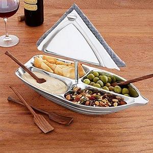 Rowboat Serving Bowl with Napkin Holder