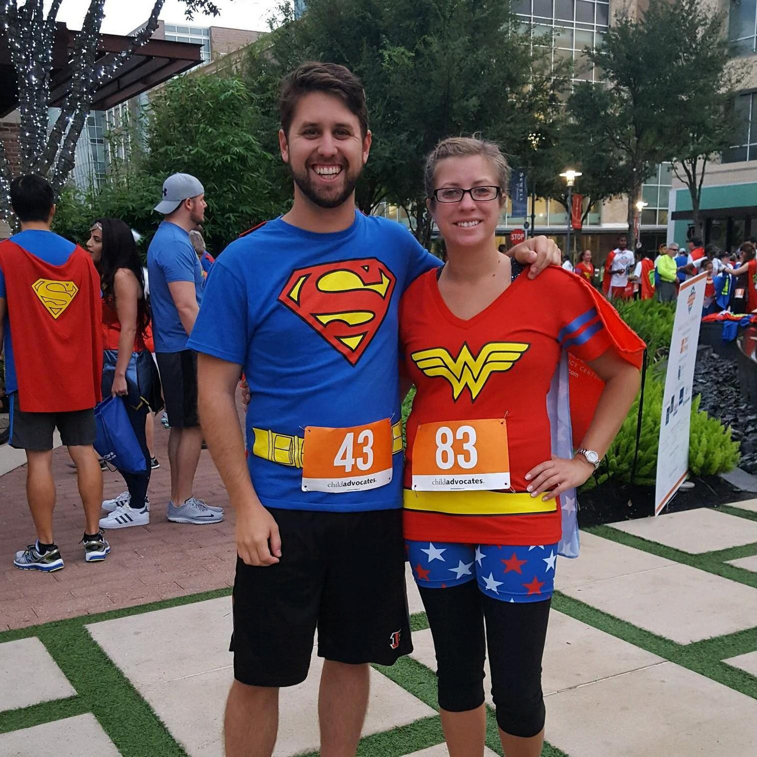 Just a couple of superheros running for a cause
