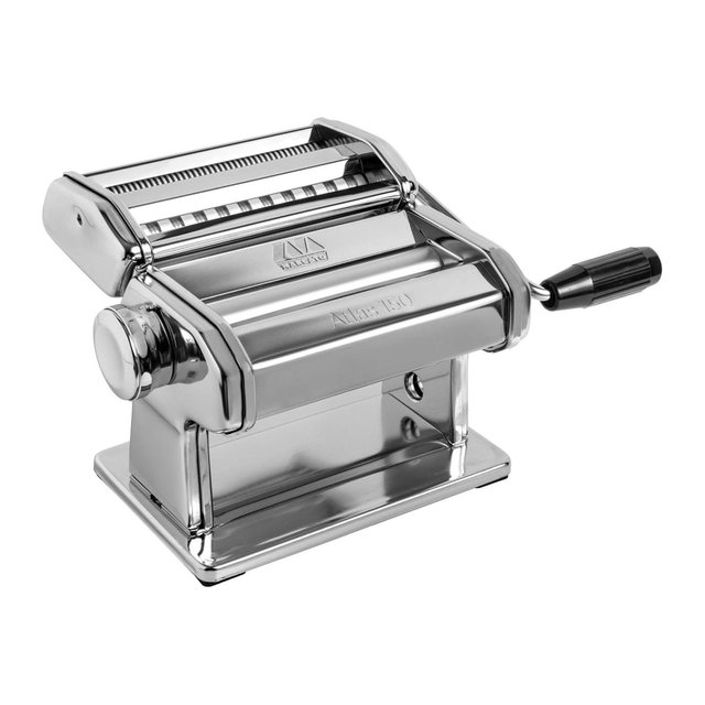 Marcato Atlas 150 Pasta Machine with Cutter and Hand Crank, Made in Italy