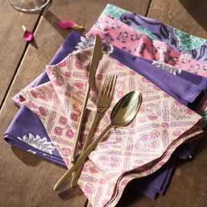 Kiara Mixed Cotton Napkins, Set of 4