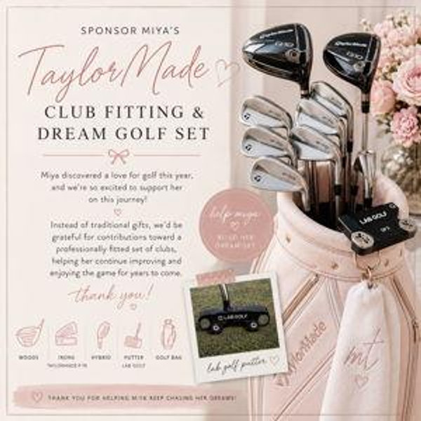 Miya's TaylorMade fitting & LAB Golf Dream Set Fund