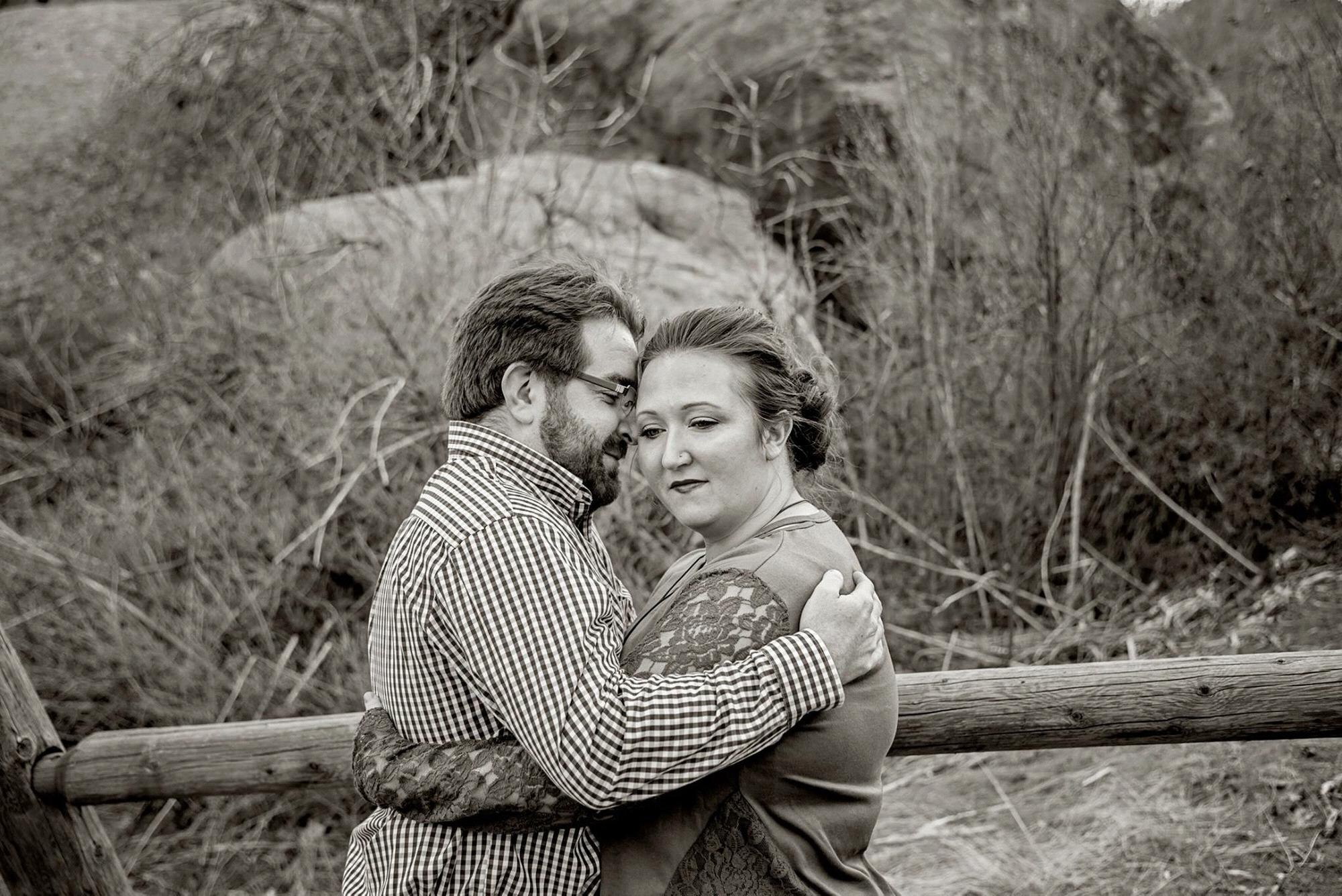Engagement photos at Red Rocks courtesy of Becca Romine with Feathered Penny Photography