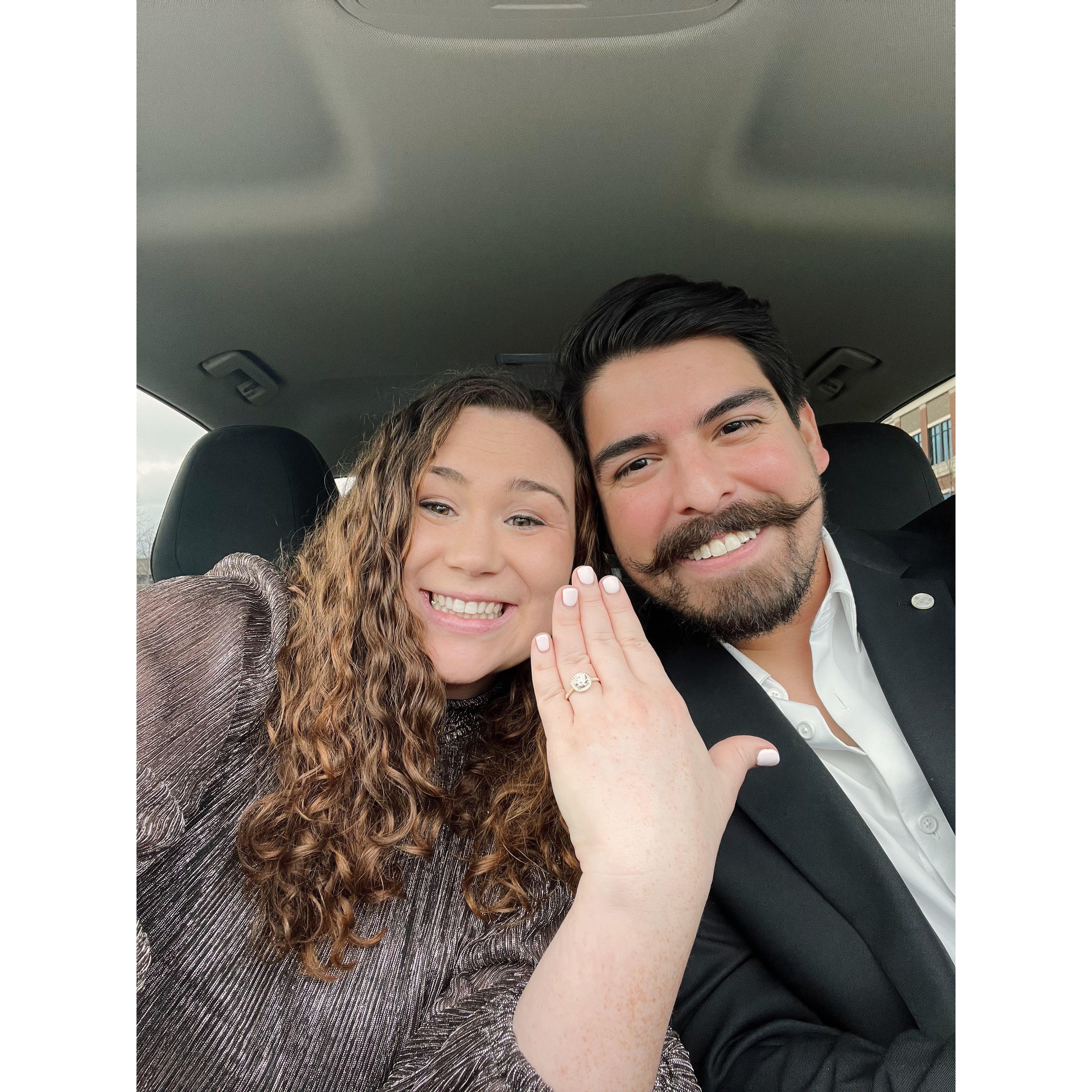 Our first picture after we got engaged!! 12.23.23